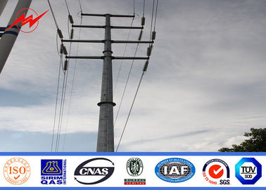 la transmisión de poder 220kv postes galvanizó el acero eléctrico tubular