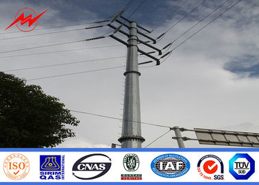la transmisión de poder 220kv postes galvanizó el acero eléctrico tubular
