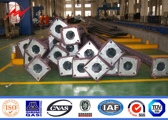 Calle con bisagras octagonal galvanizada postes ligeros de Q235 10m mediados de con el grueso de 4m m