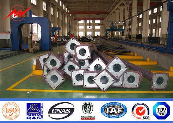 S500MC galvanizado curvó calle con bisagras octagonal postes ligeros de los 9M la mediados de con el grueso de 4m m