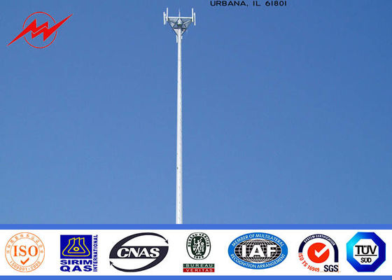 Torre de acero de poste de la antena de la telecomunicación mono para la señal del teléfono celular