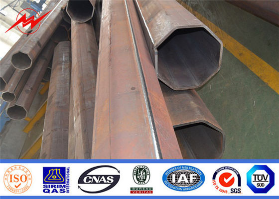 Materiales eléctricos galvanizados poste de acero octagonal del HDG 132KV