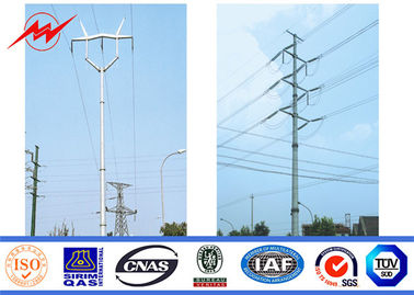 certificación poligonal de la ISO del brazo de la cruz doble de los 75ft 4m m Q235 Hdg Electric Power poste