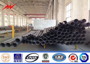 Inmersión caliente poste de acero galvanizado, grueso de poste 2.75m m de la corriente eléctrica Q345 de los 35ft