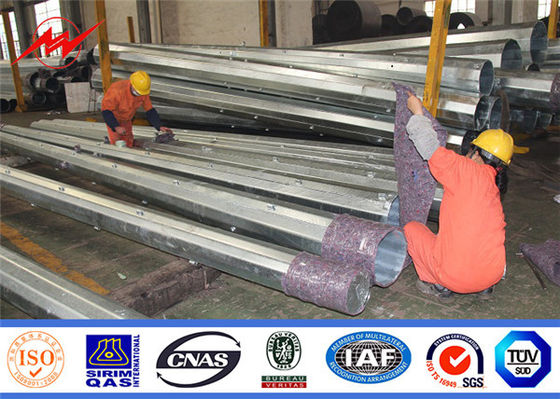 Metal galvanizado postes para uso general Filipinas de la distribución los 30FT los 35FT los 45FT 2.75m m GR65