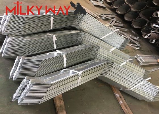 Poste de semáforo galvanizado de 10 m de altura con brazo transversal de 7 m