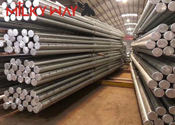 Poste de semáforo galvanizado de 10 m de altura con brazo transversal de 7 m