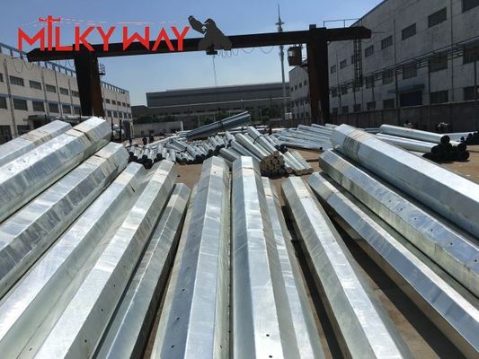 Distribución de energía Pollo de acero eléctrico 35FT 40FT Hot Dip Galvanized Finish