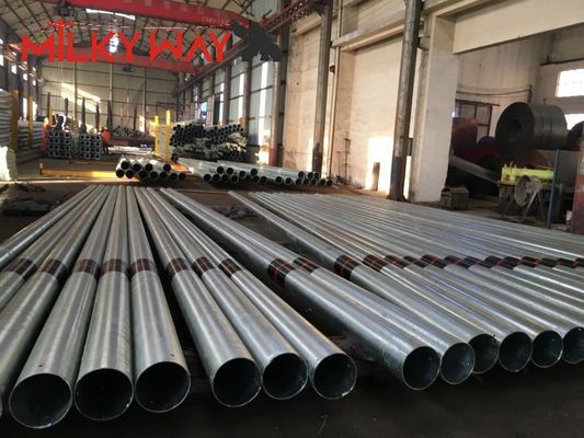Galvanización por inmersión en caliente Pollo de acero galvanizado octogonal para distribución de electricidad con 12 m de altura