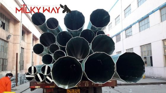 Polos de utilidad de acero galvanizado en caliente para transmisión eléctrica con carga de diseño de alto factor de seguridad