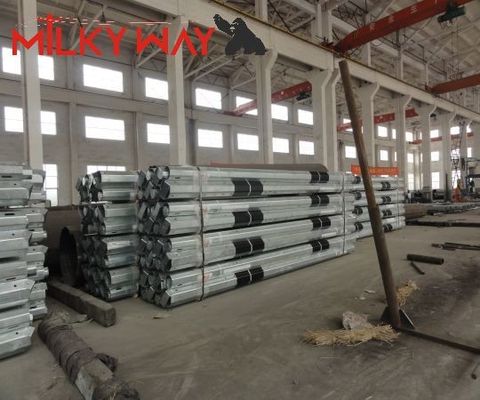 Polvo tubular de acero de 9m-13m con galvanización en caliente