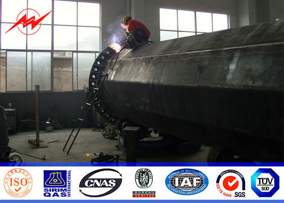 La distribución galvanizada de poste de la corriente eléctrica de los 70ft para 132kv 69kv Filipinas proyecta