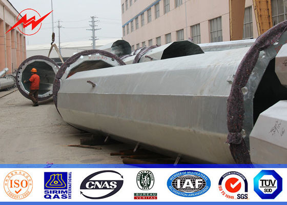 los 25ft hasta los 75ft Concial eléctrico afilaron a poste para uso general de acero, distribución de poder de acero poste 10kv ~ 550kv