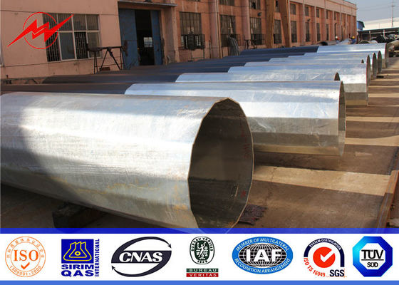 Transmisión doble o simple de poste de poder del acero del circuito el 16M los 32M para la línea aérea torre del acero