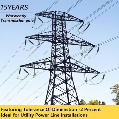 50 años de garantía: poste eléctrico de acero con tolerancia de ±2% y resistencia de rendimiento de 460 Mpa para la línea de transmisión