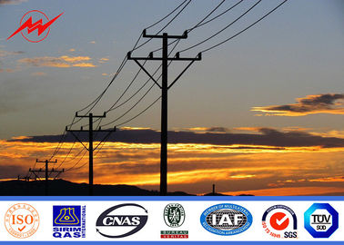 110KV Gr65 galvanizó el metal poste para la línea de transmisión contratista