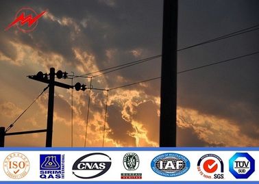 Línea de transmisión del betún poste de acero galvanizado 69kv