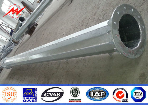 132 torre de poste de la carga del kilovoltio 27Meter 1500kg mono para la telecomunicación móvil de la transmisión