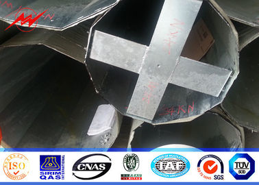 60 pies 2 secciones 5 mm 1200 kg galvanizado en caliente poste de acero eléctrico para la distribución de energía