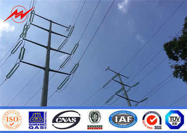 16M Alta tensión eléctrica de acero galvanizado poste de línea de transmisión torre de utilidad de postes