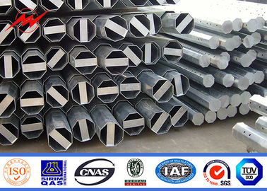 estándar de acero galvanizado de poste Filipinas NEA de la inmersión caliente de los 25FT 2.5m m Thickenss