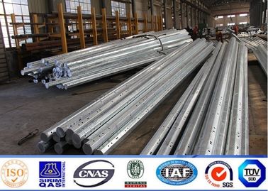 86KV galvanizó el poder de acero poste, grueso de acero del 11m de poste 3m m de la transmisión