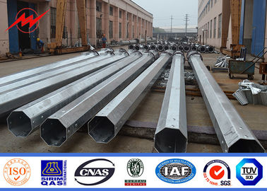 Corriente eléctrica octagonal poste, servicio largo de acero galvanizado de poste de la inmersión caliente