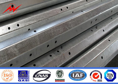 el 12m poste de acero galvanizado África, postes para uso general de acero con 3 niveles de brazos