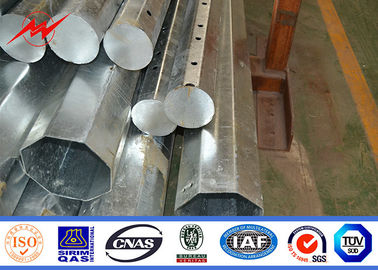 Acero eléctrico de acero galvanizado poste para uso general de la inmersión caliente para la línea de transmisión de poder