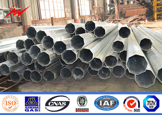 Poder poste de acero para uso general eléctrico galvanizado para 69kv fuera de la línea de la distribución