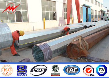Acero eléctrico de acero galvanizado poste para uso general de la inmersión caliente para la línea de transmisión de poder