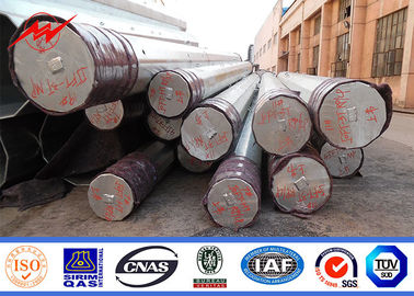 el 14m 2500 acero eléctrico poste galvanizado poste del entierro directo de Dan 2 Segements monopolar