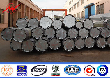 el 14m 2500 acero eléctrico poste galvanizado poste del entierro directo de Dan 2 Segements monopolar