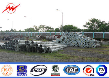 Inmersión caliente poste de acero galvanizado, grueso de poste 2.75m m de la corriente eléctrica Q345 de los 35ft