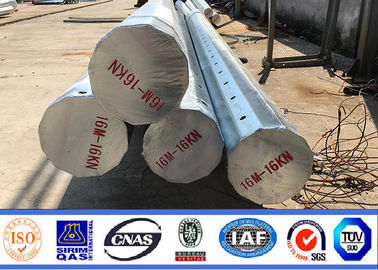 inmersión caliente poste de acero octagonal galvanizado de los 8m el 11m para la línea de transmisión