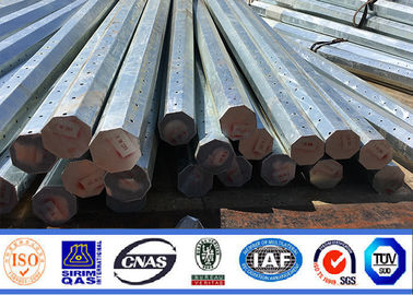 inmersión caliente poste de acero octagonal galvanizado de los 8m el 11m para la línea de transmisión