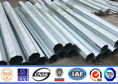 inmersión caliente poste de acero octagonal galvanizado de los 8m el 11m para la línea de transmisión