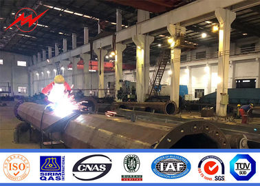 tipo 3 poste de acero galvanizado Segements del reborde de los 90FT monopolar con betún