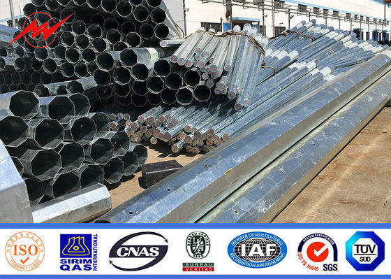 La inmersión caliente galvanizó la calle poste eléctrico con el brazo de iluminación curvado doble de 3M