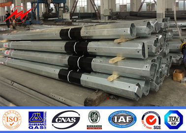 el 11m 3.8m m 2 columna eléctrica de acero galvanizada de la transmisión de poste de la sección FRP