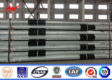 el 11m 3.8m m 2 columna eléctrica de acero galvanizada de la transmisión de poste de la sección FRP