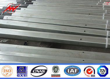 corriente eléctrica tubular de acero galvanizada poste de la inmersión caliente del 15m con el material de ASTM A123