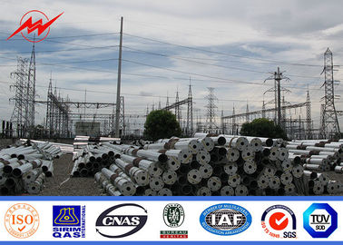 Transmisión eléctrica galvanizada postes de la inmersión caliente con 50 años de tiempo de la vida