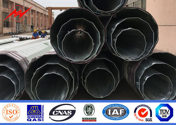 los 8M 6.5KN que rompen la galvanización tubular de acero de la inmersión caliente de poste Q345 de la carga