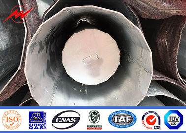 Línea de transmisión de poder poste tubular de acero, poste de acero galvanizado