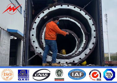 metal galvanizado redondo poste de la inmersión caliente 132kv del 18m los 22m para la línea de transmisión