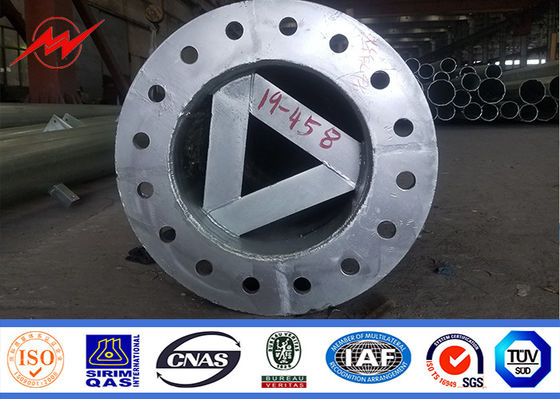 torre monopolar de acero de los 30m de acuerdo con estándar de la galvanización de ASTM A123