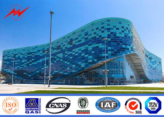 Palo poligonal poste de la luz de aparcamiento alto con el sistema de aumento y de elevación de elevación del sistema