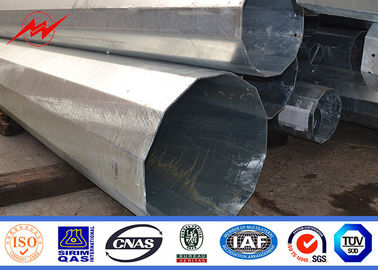 IP65 poste de acero galvanizado tubular para la línea de transmisión eléctrica 69kv