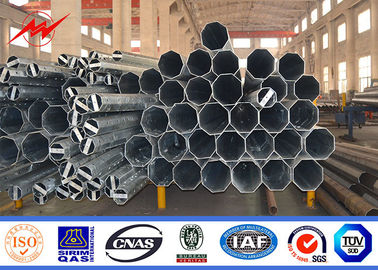 IP65 poste de acero galvanizado tubular para la línea de transmisión eléctrica 69kv